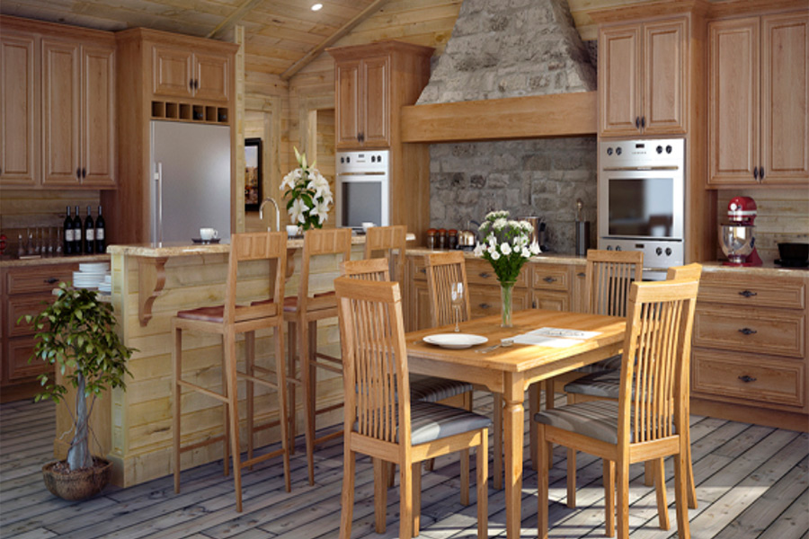 kitchen-renovation-with-wooden-cabinets-and-stone-backsplash-mechanicsville-md